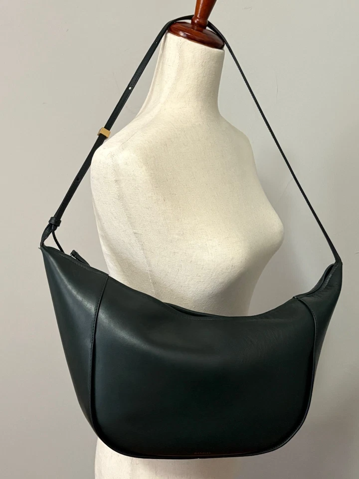 AUTÉNTICO Raro Bolso de Hombro Legacy Wandler Maggie Cuero de Becerro Hobo en Verde Pino Foto 3 de 4