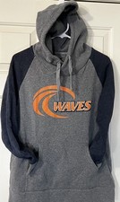 Pepperdine U Waves Sweater Adult Large Gray Orange Fanatics Sweatshirt Hoodie