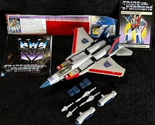 G1 1984 STARSCREAM • COMPLETE PRE RUB  w/TECH SPEC #2 • VINTAGE G1 TRANSFORMERS