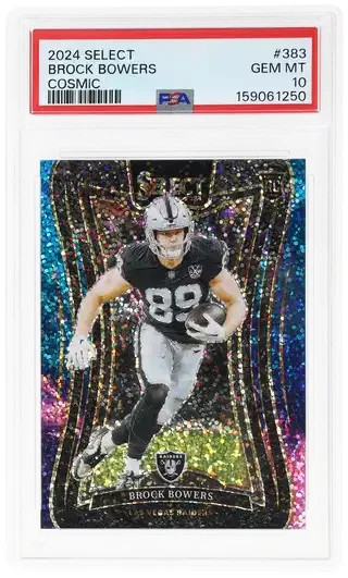 PSA 10 - 2024 Panini Select BROCK BOWERS Suite Level Cosmic Prizm SSP #383