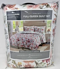 Madison Park 3pc Full/Queen Floral Multi Quilt Set