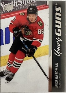 2021-22 Upper Deck Series 1 Young Guns Clear Cut Mike Hardman #208 Rookie RC