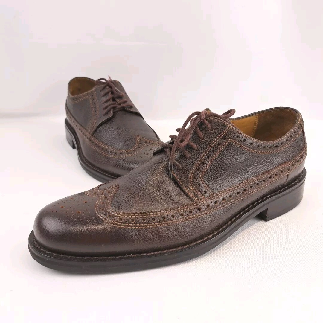 SAOLA Scarpe Cole Haan pelle marrone brogue uomo eleganti derby taglia 8 5 D