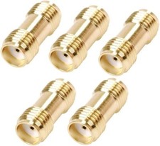 5Pcs SMA Female to SMA Female Connector SMA Coupler Barrel Adapter Converters