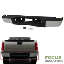 Complete-Chrome Rear Bumper For Chevy Silverado GMC Sierra 1500 2007-2013 Truck