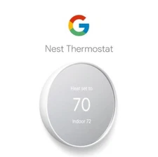 Google - Nest Smart Programmable Wifi Thermostat - Snow, New In Sealed Box