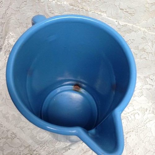 Antique, Rare, French Blue Willow Enamelware Set, Wash Bowl 16in-Pitcher 12in H - Picture 5 of 12