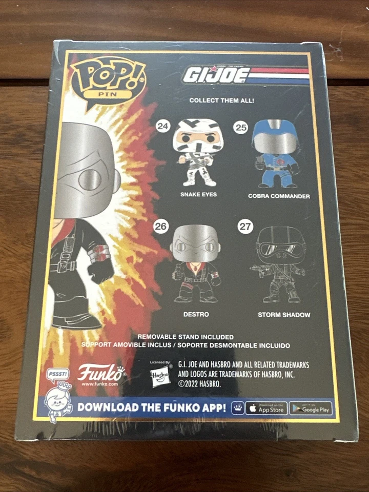 NUEVO SELLADO EN CAJA Pop! Pin G.I. Prendedor de esmalte Joe Destro Funko RARO Foto 3 de 4