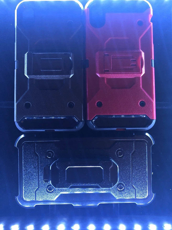 Iphone Xs Max Cases One Black One Red(2 For 1) With Clip - Image 3 of 4