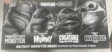 NECA Teenage Mutant Ninja Turtles 4 PACK Universal Monsters Black & White TMNT