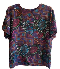 NICOLA Short Sleeve Multiple Color Casual Blouse Size Medium