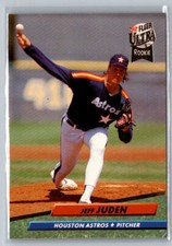 Jeff Juden ROOKIE  1992 Fleer Ultra  #492 Houston Astros Rookie RC MLB