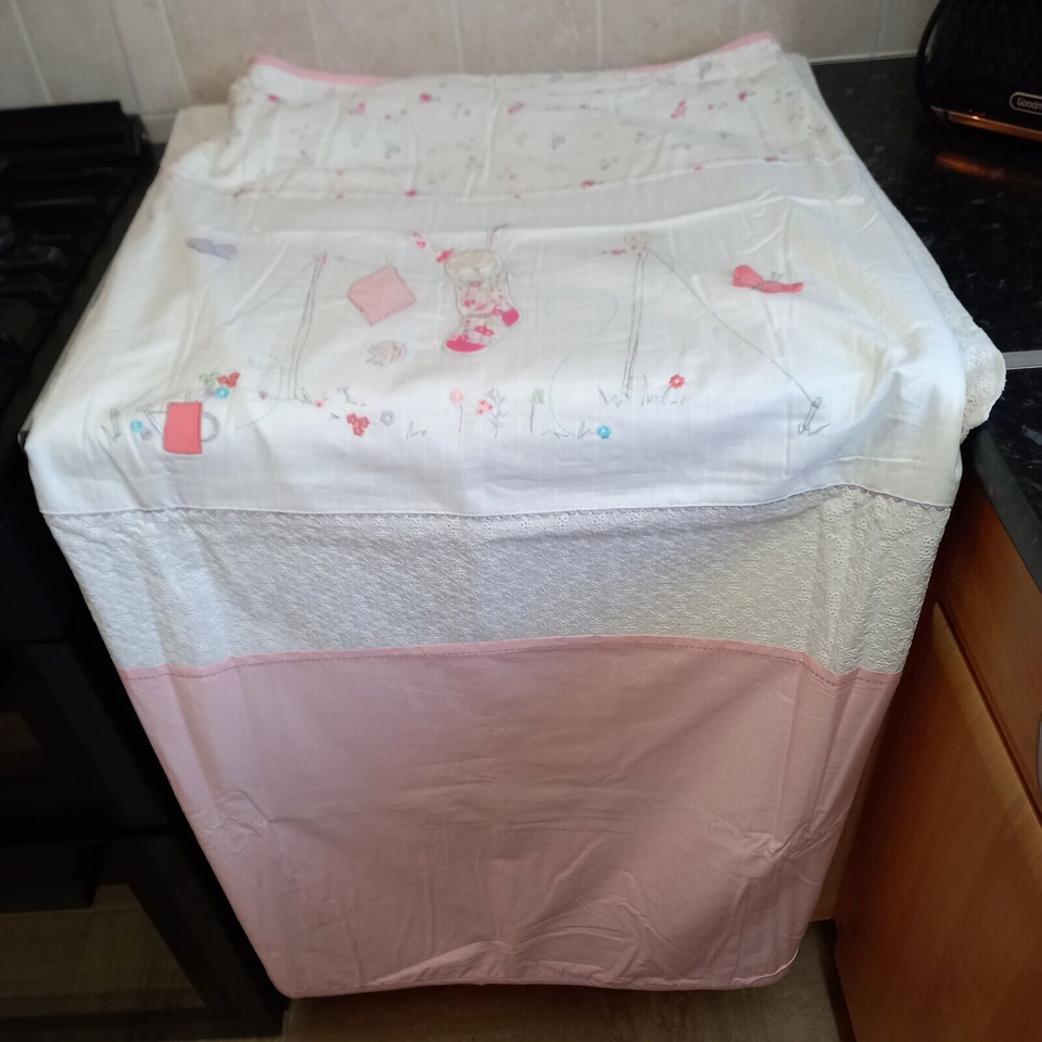 Mothercare Girls Pink/White Coverlet & Fleece Blanket For A Cot Or Cot