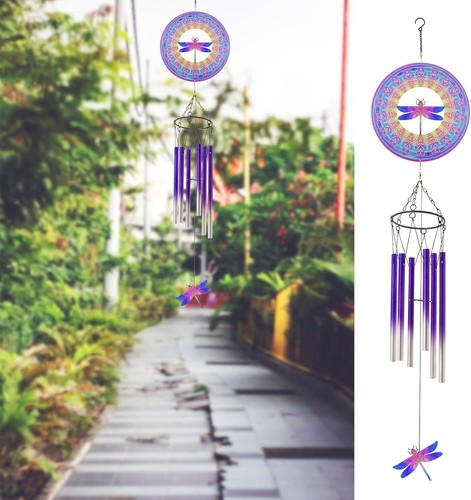 Wind Chimes with Dragonfly Wind Spinner - Picture 2 of 6