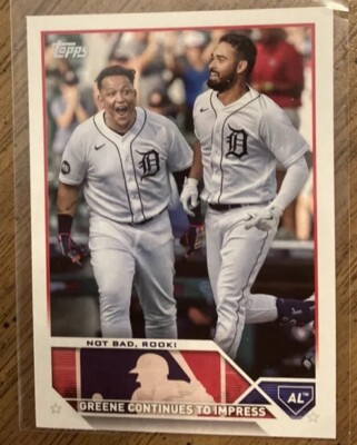 2023 Riley Greene Insert, Not Bad, Rook! Detroit Tigers, Topps Series One #210.