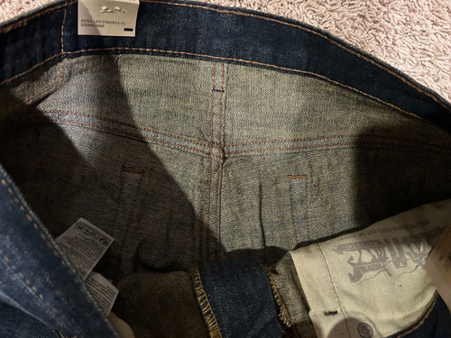 Levi's 569 Loose Straight Fit Jeans Dark Wash 100% Cotton 32X34 NWT RT$69.5 D12 - 第 7/7 張圖片