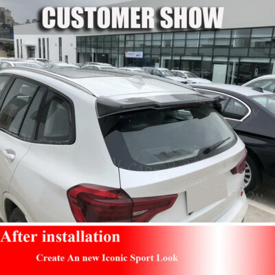 for BMW X3 2018-2019 Rear Roof Window Spoiler Boot Wing Lip Carbon  