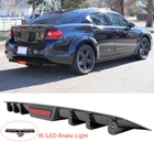 Rear Bumper Diffuser Lip w/LED Tail Brake Light For Dodge Avenger 2008-2014