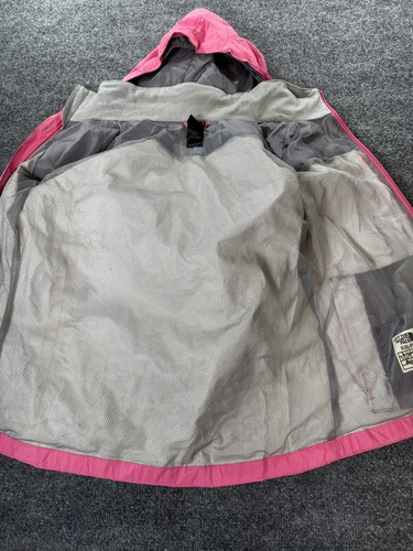 The North Face Girls Jacket XL Pink Mesh Hooded Full Zip HyVent Rain Jacket - Picture 8 of 11