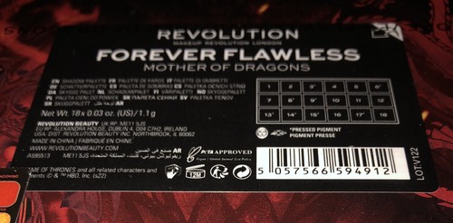 Revolution Game Of Thrones Forever Flawless Mother Of Dragons Eyeshadow Palette - Picture 5 of 11