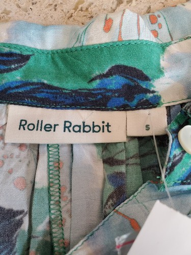 NWT Anthropologie Roller Rabbit Clovis Floral Contrast Buttondown Blouse Size S - Picture 6 of 10