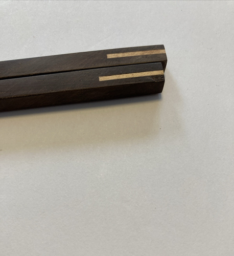 Set Of 4 Teak Chopsticks With Original Box And Stands - Picture 7 of 22