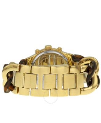 Michael Kors Gold-Tone & Tortoise acrylic multi link bracelet ladies watch NWT Michael Kors Chain Link Acrylic Gold-Tone Tortoise Shell  main image 4