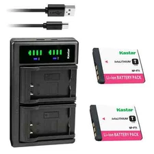 LTD2 Charger & 2 battery for Sony NP-FT1 DSC-T3 DSC-T3S DSC-T5 DSC-T9