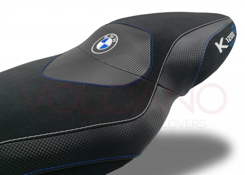 Funda Asiento BMW K 1200s 04-08 / K 1300s 09-16 Diseño Volcano Antideslizante Negro y Negro Foto 4 de 4