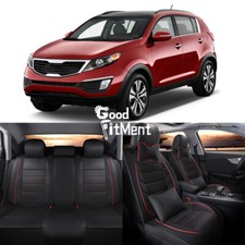 Für Kia Sportage Optima 5 Sitz Autositzbezüge Kunstleder Set Kompatibler Airbag