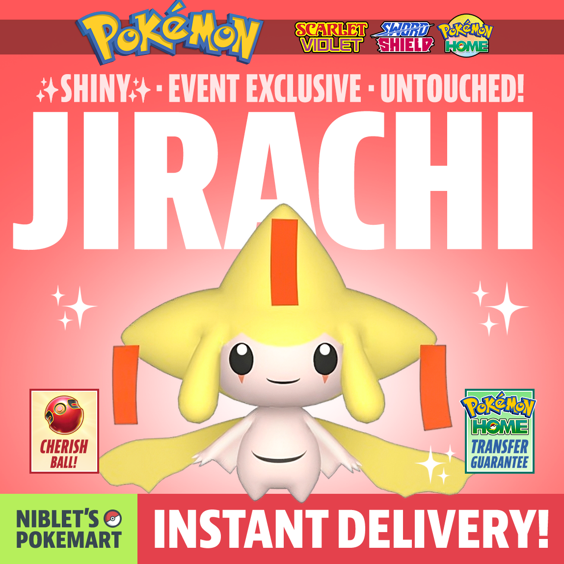 ✨ SHINY JIRACHI ✨ Event Exclusive + Untouched! RARE Pokemon for 