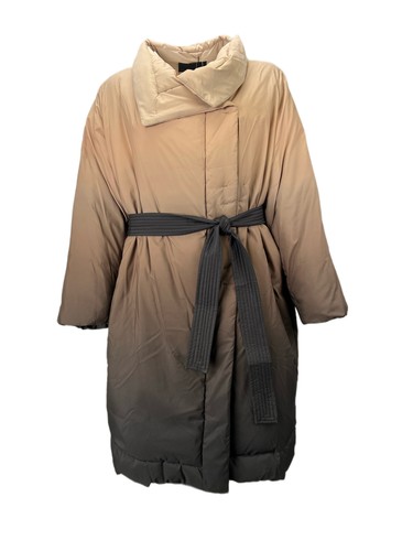 Marina Rinaldi Women's Camel Primula Belted Quilted Jacket NWT - 第 1/3 張圖片