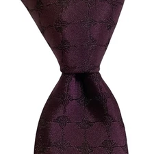 JOOP! Men's 100% Silk Necktie Skinny 57" ITALY Designer LOGO Purple/Brown NEW