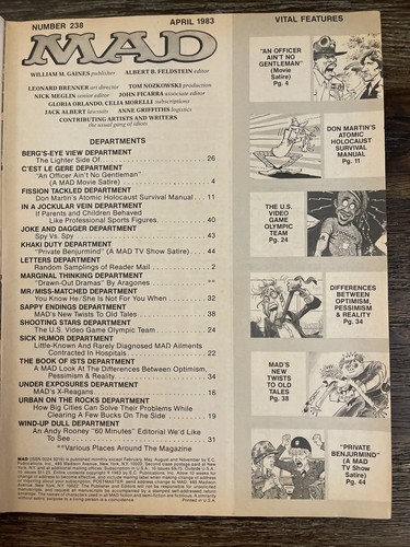 Mad Magazine #238 April 1983 - Picture 5 of 20