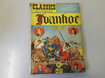 CLASSICS ILLUSTRATED COMIC No. 2 - Ivanhoe - 2/- 1952