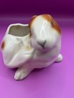 Vintage ceramic rabbit small planter Germany cottage style.  So sweet! — photo 2