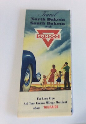 Conoco North Carolina South Carolina Gasoline Oil Company Brochure Guide Map