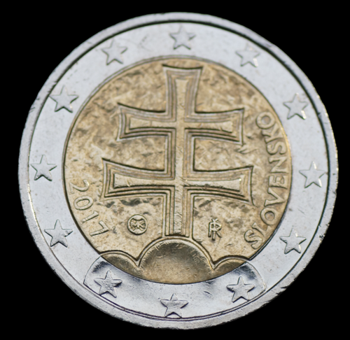 Slowakei 2017 2 Euro Münze Nationales Emblem der Slowakei Reguläre Münze. #649 - Bild 2 von 4