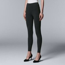 Simply Vera Vera Wang Women's Grey Heather Solid Cotton Leggings - Size S NWT