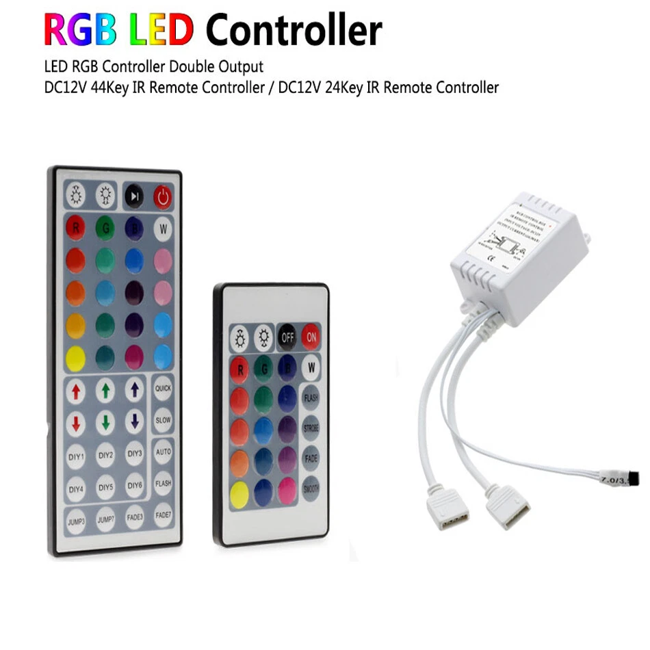 5-24v 5050 2835 RGB LED Strip Light Mini 24/44 Key IR Remote Wireless Controller - Image 2 of 4
