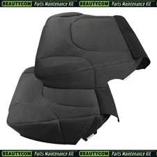 Driver & Passenger Bottom Cloth Seat Cover DK Gray For 2005-2019 Nissan Frontier