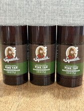 NEW Dr. Squatch Deodorant Pine Tar, 2.65 fl. oz, Lot of 3 Sealed