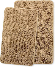Bathroom Rugs Sets 2 Piece,Thick Chenille Bath Mats,Absorbent and Washable Bath