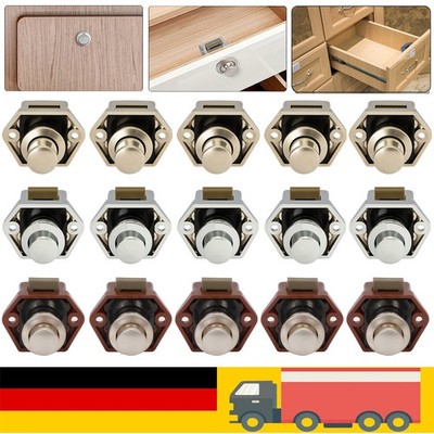 5-30er Push Lock Möbelschloss Druckschlösser Druckknopf für Caravan Boot Schrank
