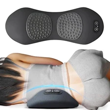 3-in-1 Back Massager , Spinal Support Gray for Discomfort Relief