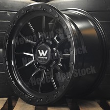 Whistler Of6 17x9 6x135 0 Offset Satin Black 12 Spokes Truck 4 Wheels Set
