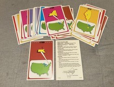 Vintage State Flash Cards. 1980 s School. Missing 6 States. Trend