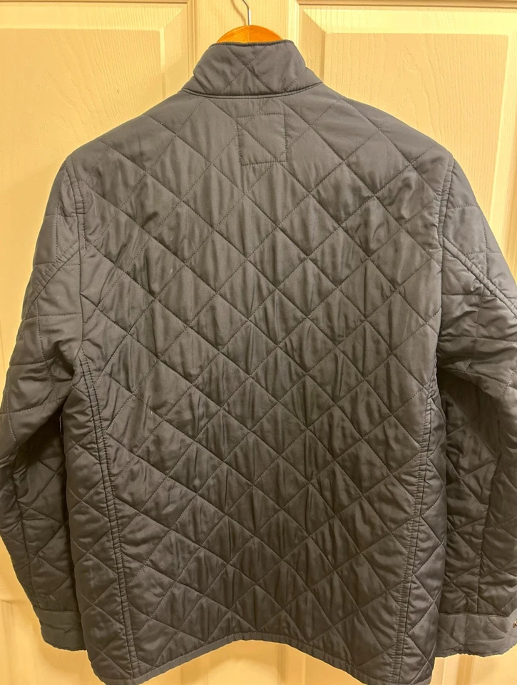 Chaqueta acolchada Gap ligera para hombre pequeña negra parches en el codo Foto 3 de 4