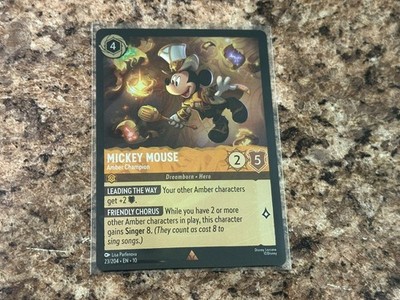 Lorcana Whispers in the Well - Cold Foil: Mickey Mouse - Amber Champion #23