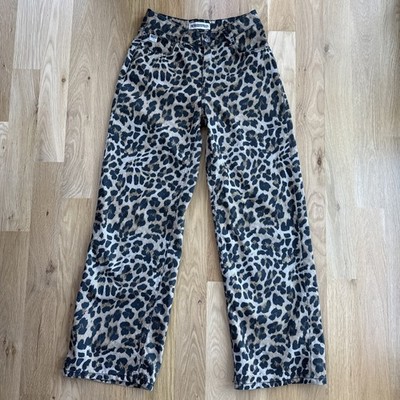 The Ragged Priest Leopard Print Wide Leg Jeans Sz 25 Women s